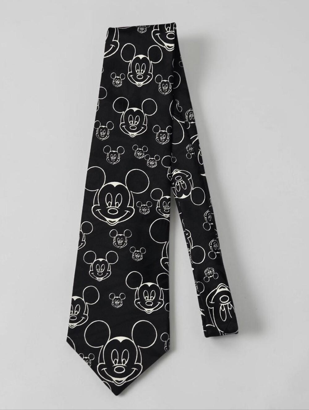 Mickey Mouse Tie Vintage Balancine Inc Black White Mickey Unlimted Disney